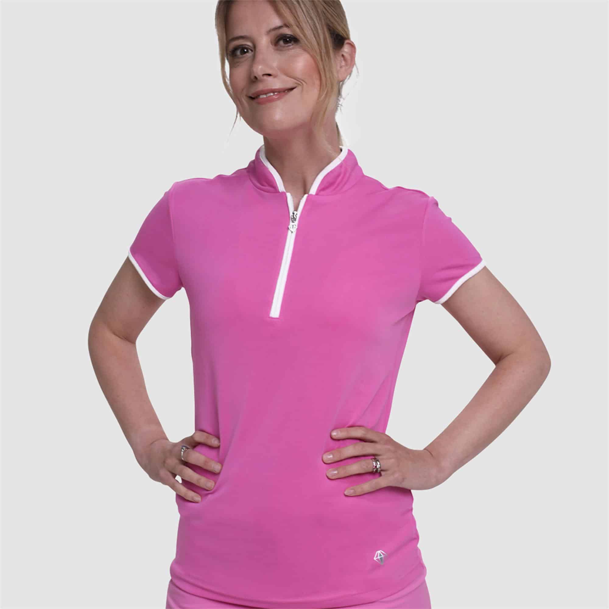 Pure Golf Bloom Ladies Golf Polo Shirt Azalea Pink